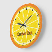 Orange Slice Große Wanduhr (Winkel)