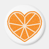 Orange Slice Heart Magnet (Vorne)