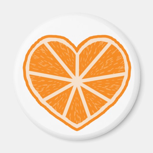 Orange Slice Heart Magnet (Vorne)
