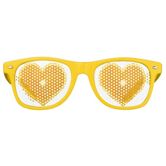 Orange-Slice in Herzform - Fun Party Shades Partybrille (Vorderseite)