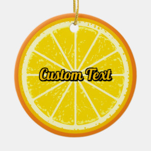 Orange Slice Keramik Ornament