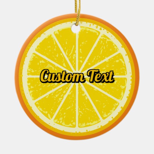 Orange Slice Keramik Ornament (Vorne)