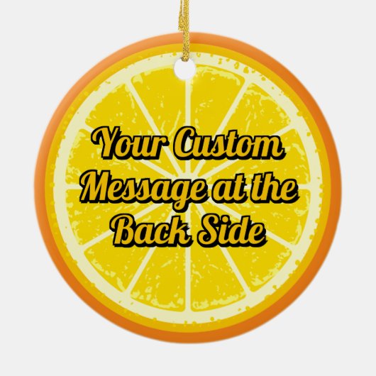 Orange Slice Keramik Ornament (Hinten)