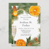 Orange Slice Kiefer Brunch & Bubbly Einladung (Vorne/Hinten)