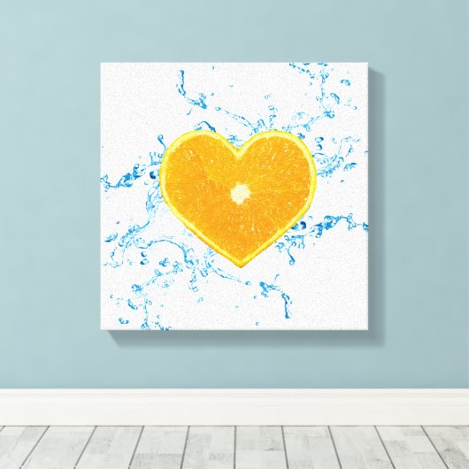 Orange-Slice Leinwanddruck (Insitu (Holzboden))