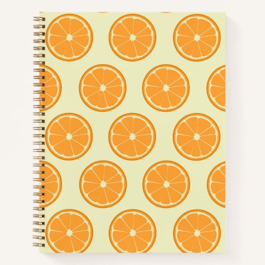 Orange Slice Muster Spiral Notebook Notizblock (Vorderseite)
