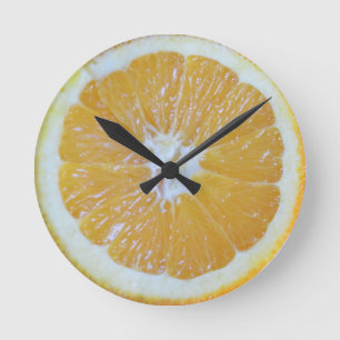 Orange Slice Novelty Runde Wanduhr