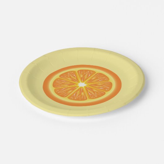 Orange Slice Pappteller (Schrägansicht)