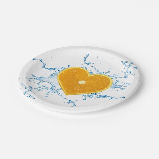 Orange-Slice Pappteller (Schrägansicht)