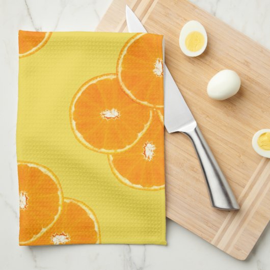 Orange Slice Pattern Handtuch (Viertel Falte)