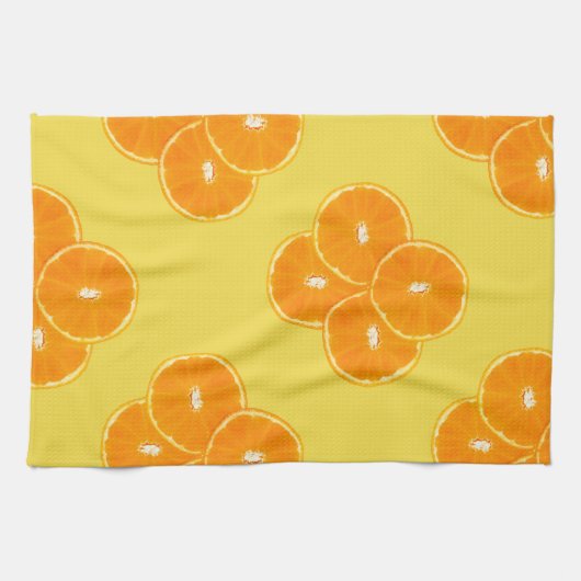 Orange Slice Pattern Handtuch (Horizontal)