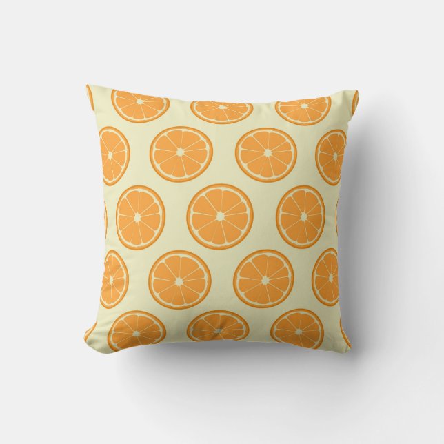 Orange Slice Pattern Kissen (Vorderseite)