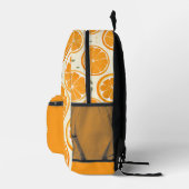 Orange Slice Pattern With Name Bedruckter Rucksack (Rechts)