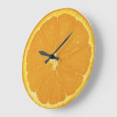 Orange Slice Pizza Wall Clock Große Wanduhr (Winkel)