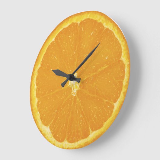 Orange Slice Pizza Wall Clock Große Wanduhr (Winkel)