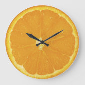 Orange Slice Pizza Wall Clock Große Wanduhr (Vorderseite)