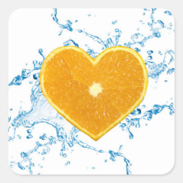 Orange-Slice Quadratischer Aufkleber