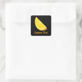 Orange Slice Quadratischer Aufkleber (Tasche)