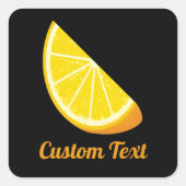 Orange Slice Quadratischer Aufkleber (Vorderseite)