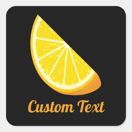 Orange Slice Quadratischer Aufkleber (Vorderseite)