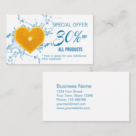 Orange-Slice Rabattkarte (Vorne/Hinten)