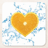 Orange-Slice Rechteckiger Pappuntersetzer (Vorderseite)