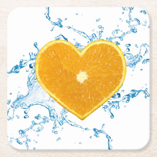 Orange-Slice Rechteckiger Pappuntersetzer (Vorderseite)