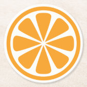 Orange Slice Round Paper Untersetzer (Vorderseite)
