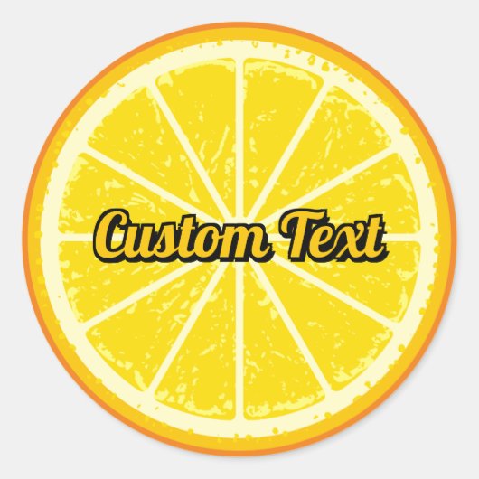 Orange Slice Runder Aufkleber (Vorderseite)