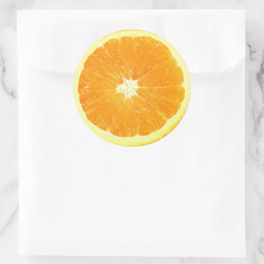 Orange Slice Runder Aufkleber (Tasche)