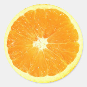 Orange Slice Runder Aufkleber