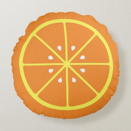 Orange Slice Rundes Kissen