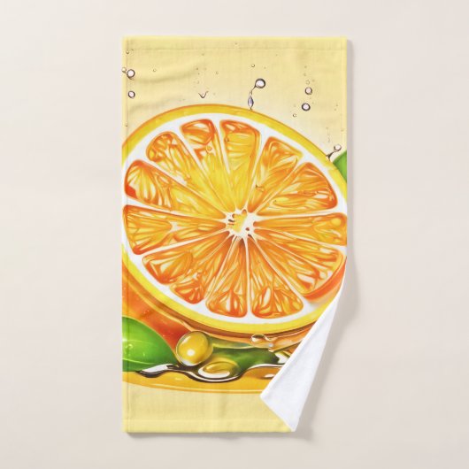 Orange Slice Splash Badhandtuch Set (Handtuch)