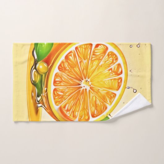Orange Slice Splash Badhandtuch Set (Handtuch)