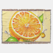 Orange Slice Splash Decke (Vorderseite)