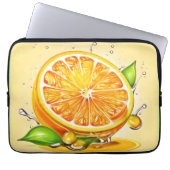 Orange Slice Splash Laptopschutzhülle (Vorderseite)