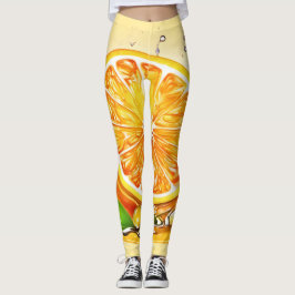Orange Slice Splash Leggings