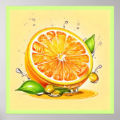 Orange Slice Splash Poster (Vorne)