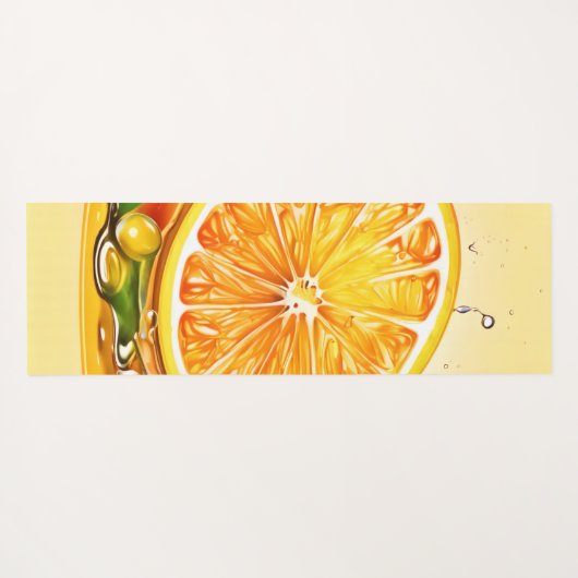 Orange Slice Splash Yogamatte (Rückseite (Horizontal))