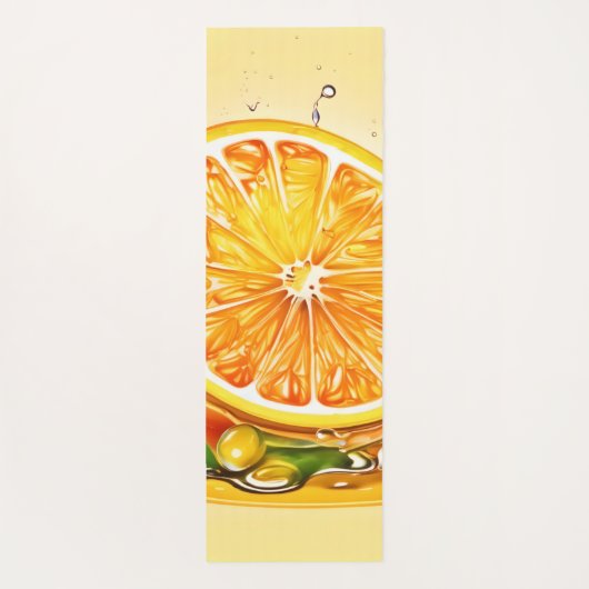 Orange Slice Splash Yogamatte (Rückseite)