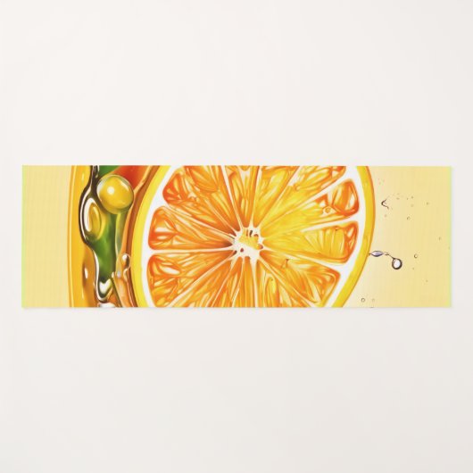 Orange Slice Splash Yogamatte (Vorderseite (Horizontal))