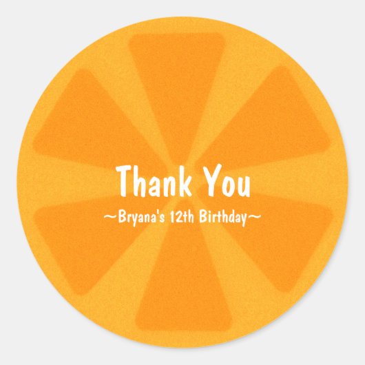 Orange Slice Summer Birthday Party Fevor Sticker (Vorderseite)