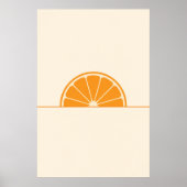 Orange Slice Sun Gouache Boho Art Poster (Vorne)
