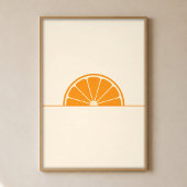 Orange Slice Sun Gouache Boho Art Poster