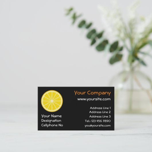 Orange Slice Visitenkarte (Stehend Vorderseite)