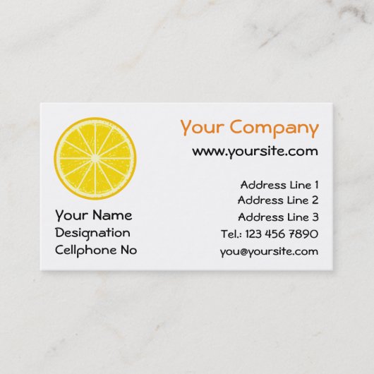 Orange Slice Visitenkarte (Vorderseite)