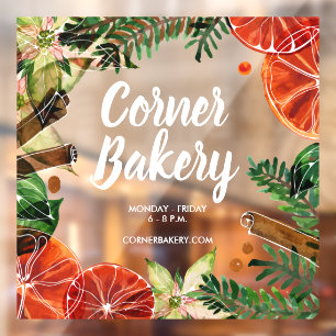 Orange Slices Cinnamon Sticks Shop Fensteraufkleber