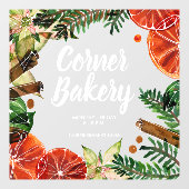 Orange Slices Cinnamon Sticks Shop Fensteraufkleber (Blatt)