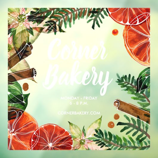 Orange Slices Cinnamon Sticks Shop Fensteraufkleber (Blatt 3)