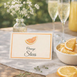 Orange Slices Mimosa Bar Garnish Table Cards Platzkarte